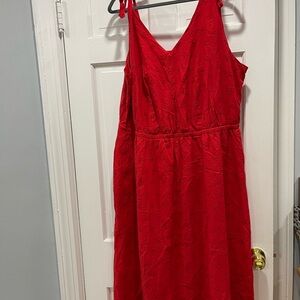 Lane Bryant Vibrant Red Midi Dress